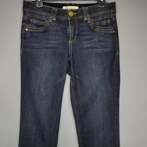 Democracy Jeans Womens 6 Blue Dark Wash Skinny Ab Technology Stretch Denim - Picture 5 of 15